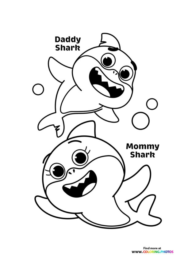Daddy and Mommy shark