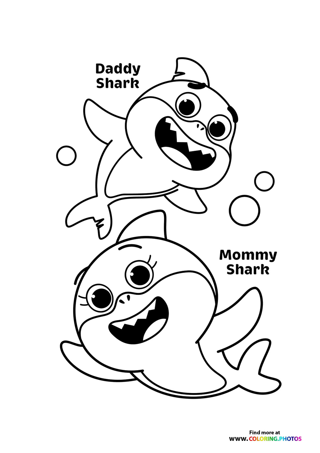 Daddy and Mommy shark