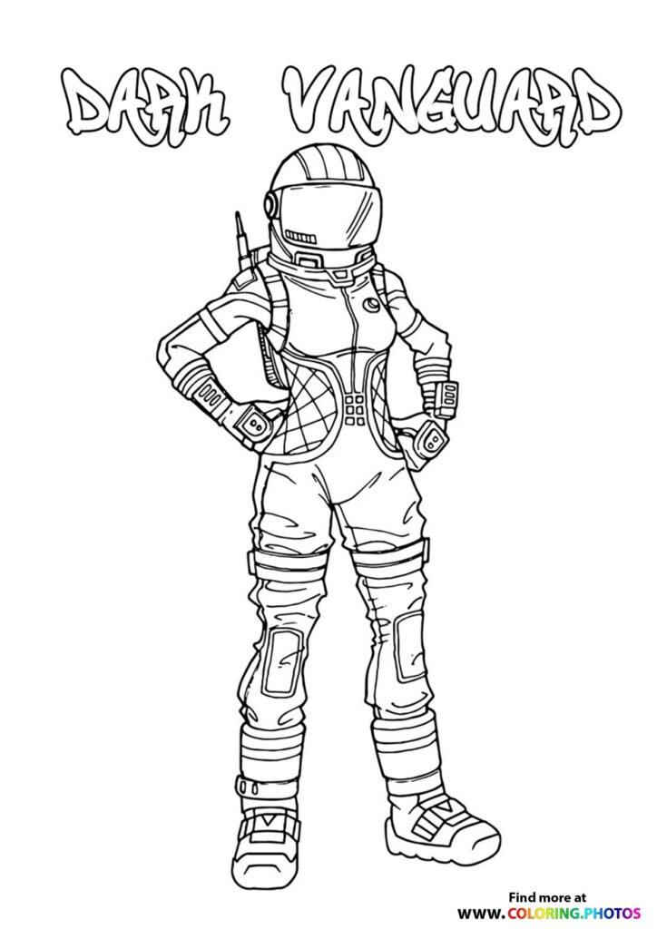 Dark Vnguard - Fortnite coloring page