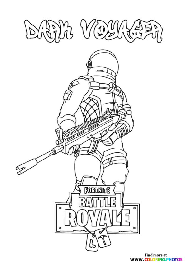 Dark Voyager - Fortnite coloring page