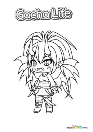 Demon Girl with Spiky Hair