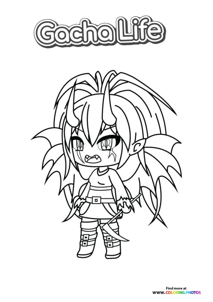 Demon Girl with Spiky Hair