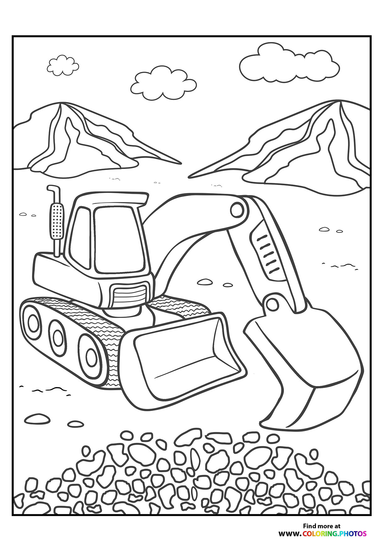 Digger for rocks