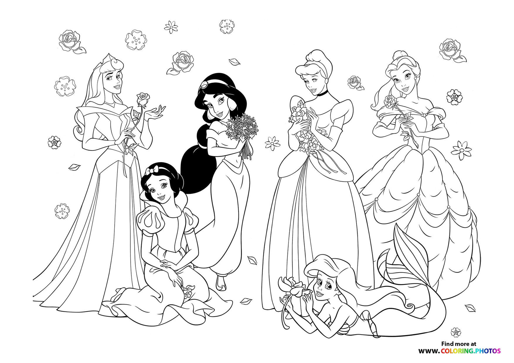 Disney princesses posing