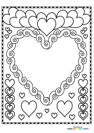 Valentine Card with Heart Frame