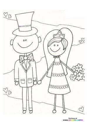 Bride and Groom on Their Wedding Day
