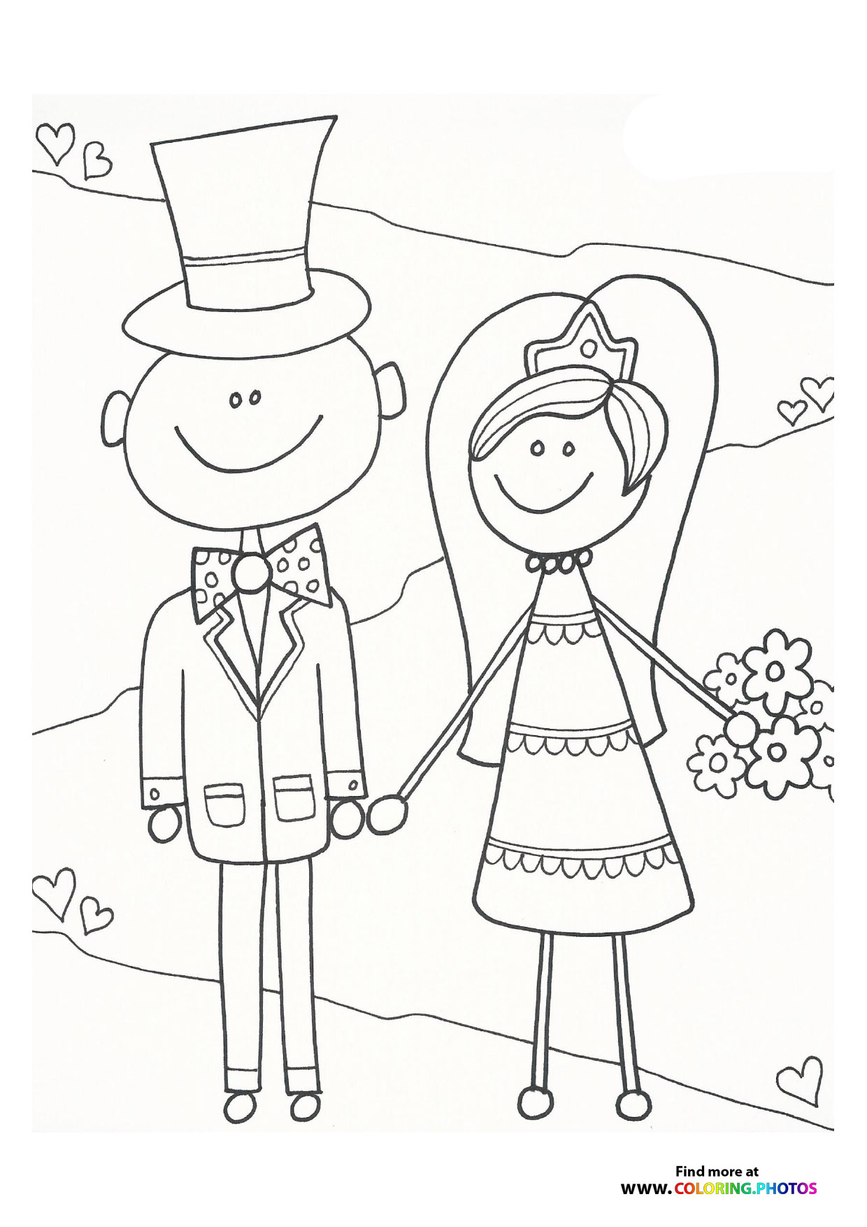 Bride and Groom on Their Wedding Day