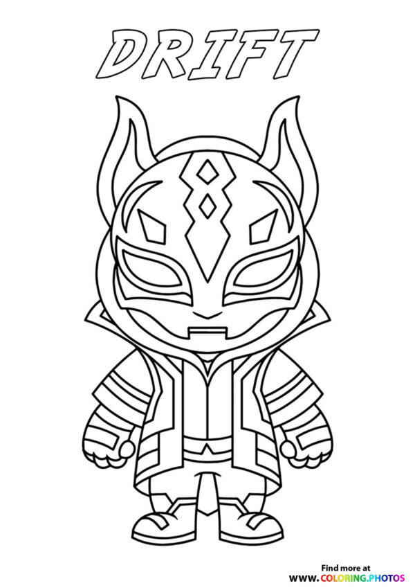 Tiny Drift - Fortnite coloring page