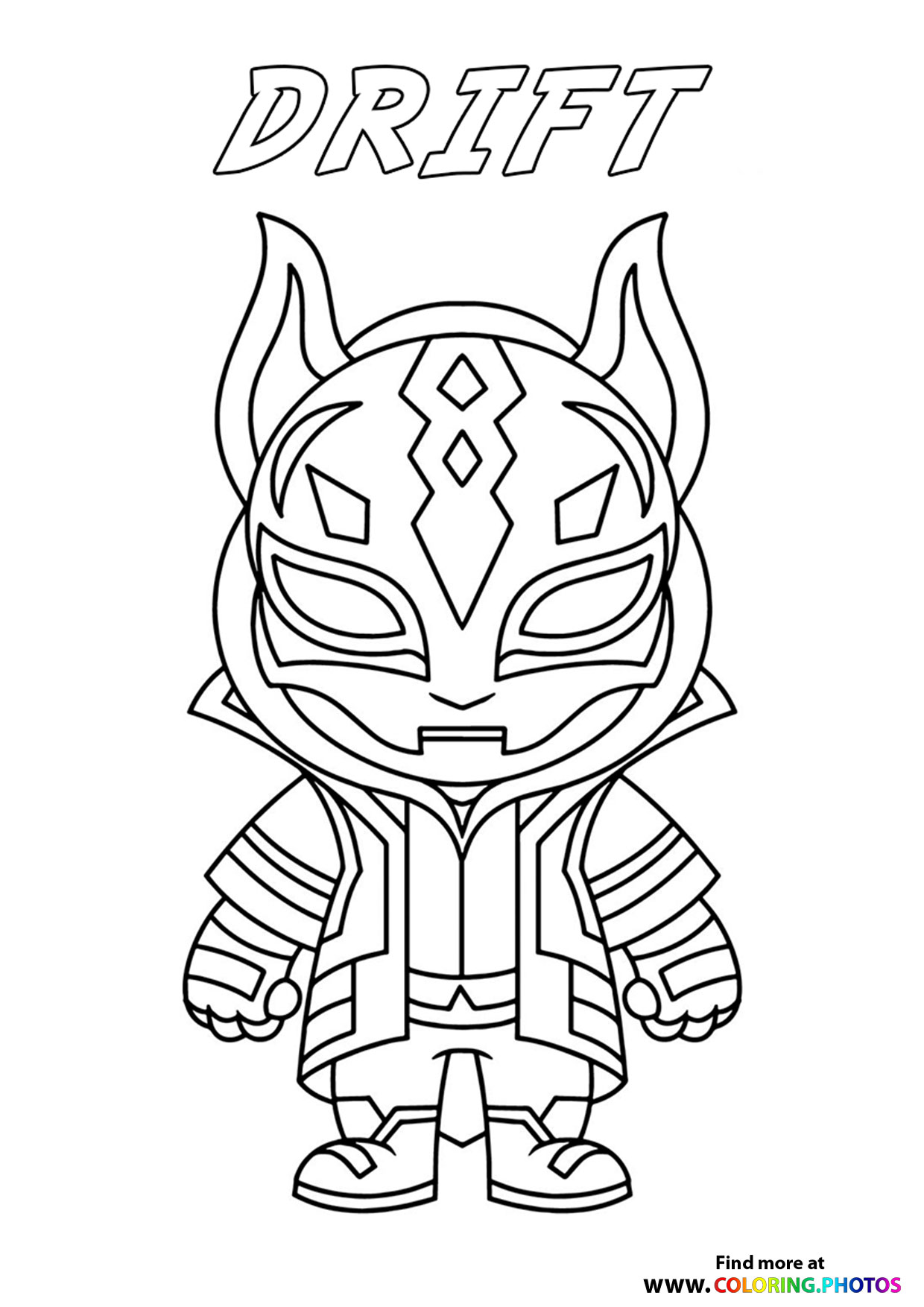 Tiny Drift - Fortnite coloring page