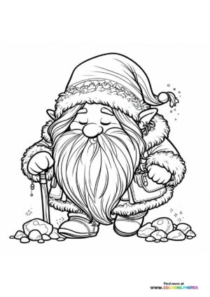 Santa Gnome with Staff