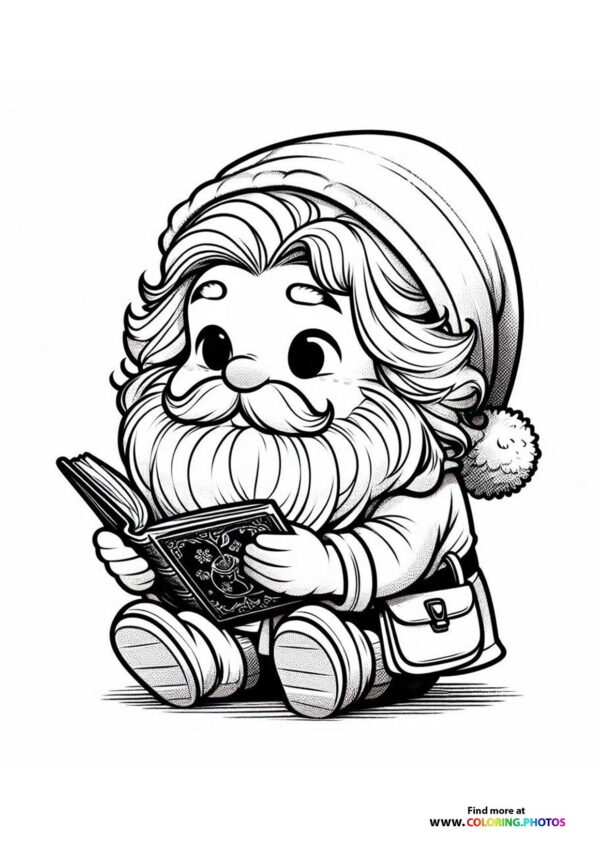 Cute Santa with Book