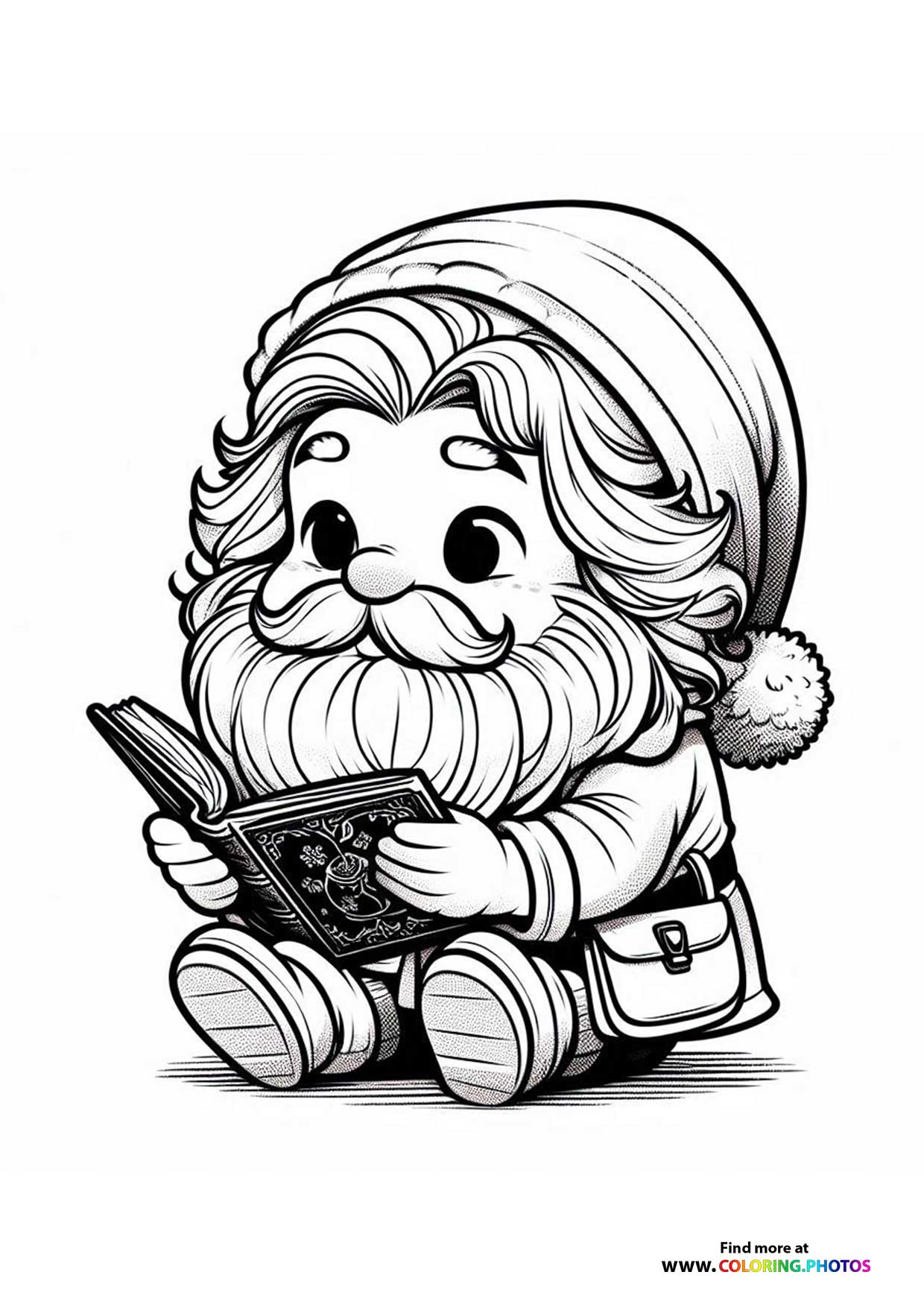 Cute Santa with Book