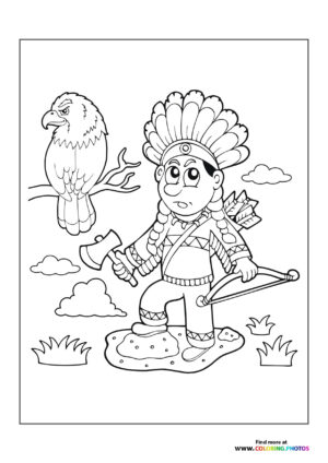 Eagle and an indian