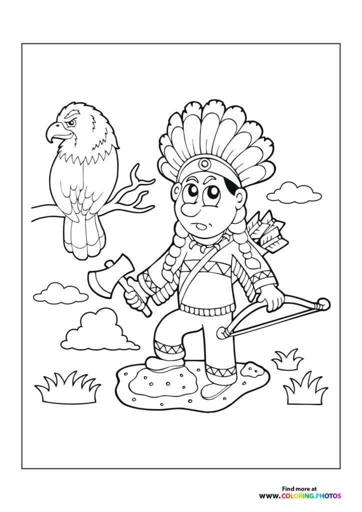 Eagle and an indian