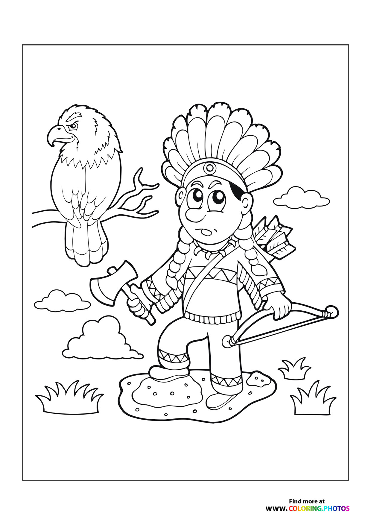 Eagle and an indian