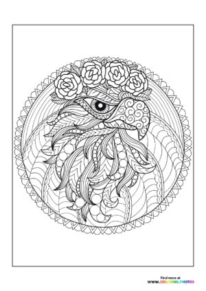 Eagle with roses