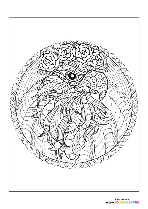 Eagle with roses