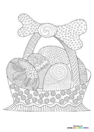 Easter Bunny in Decorated Basket