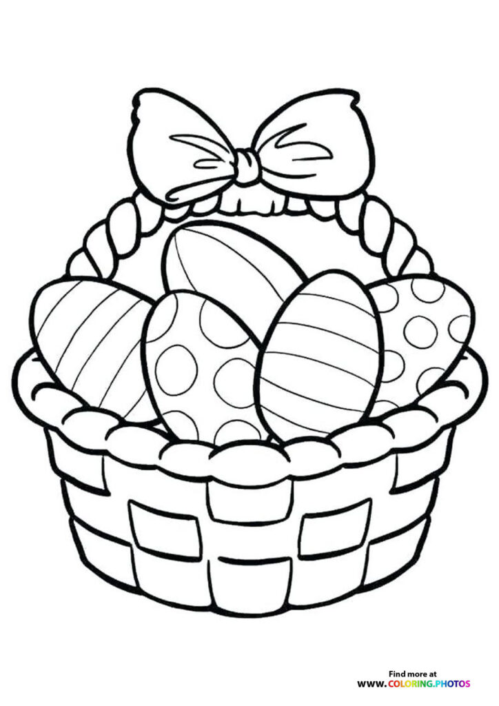 Easter basket coloring page