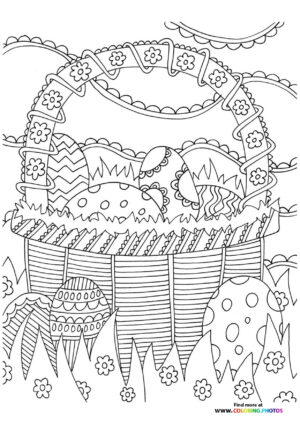 Easter Egg Basket Doodle