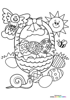 Easter animals with a basket