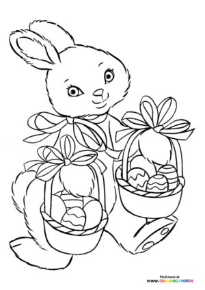 Easter Bunny with Egg Baskets