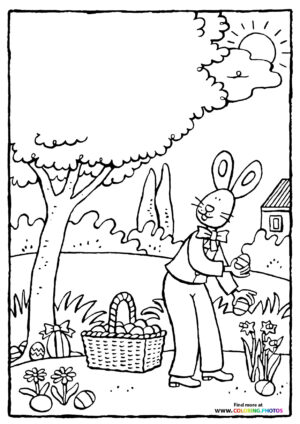 Easter Bunny with Egg Basket