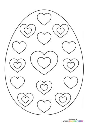 Easter Egg with Heart Pattern