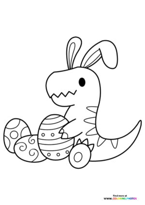 Easter T-rex with eggs