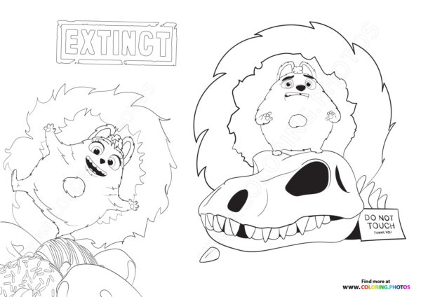 Ed and Op having fun coloring page