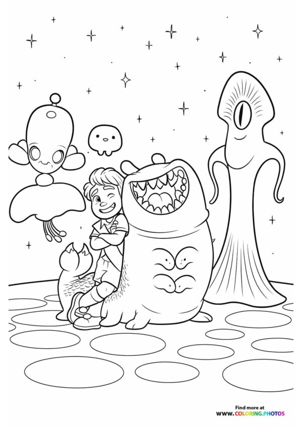 Elio with Alien Friends