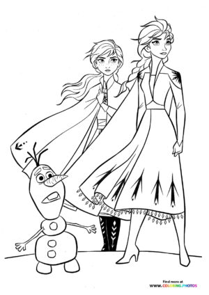 Elsa, Anna & Olaf