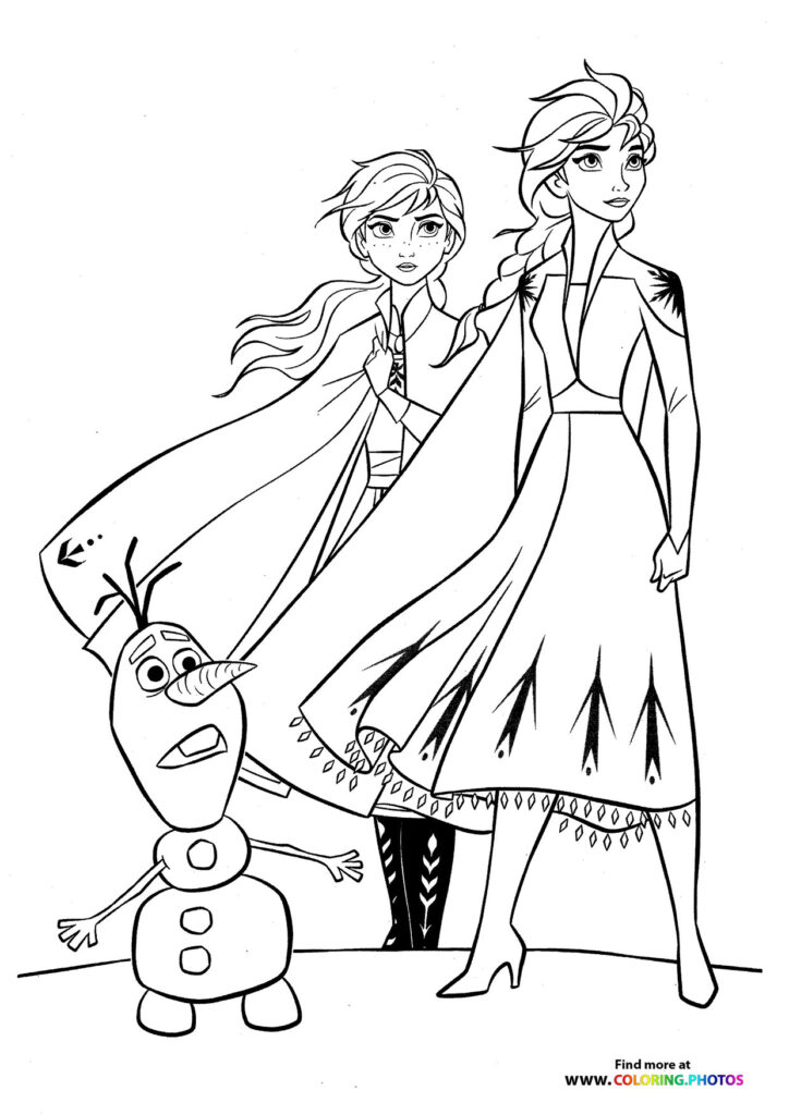 Elsa, Anna & Olaf