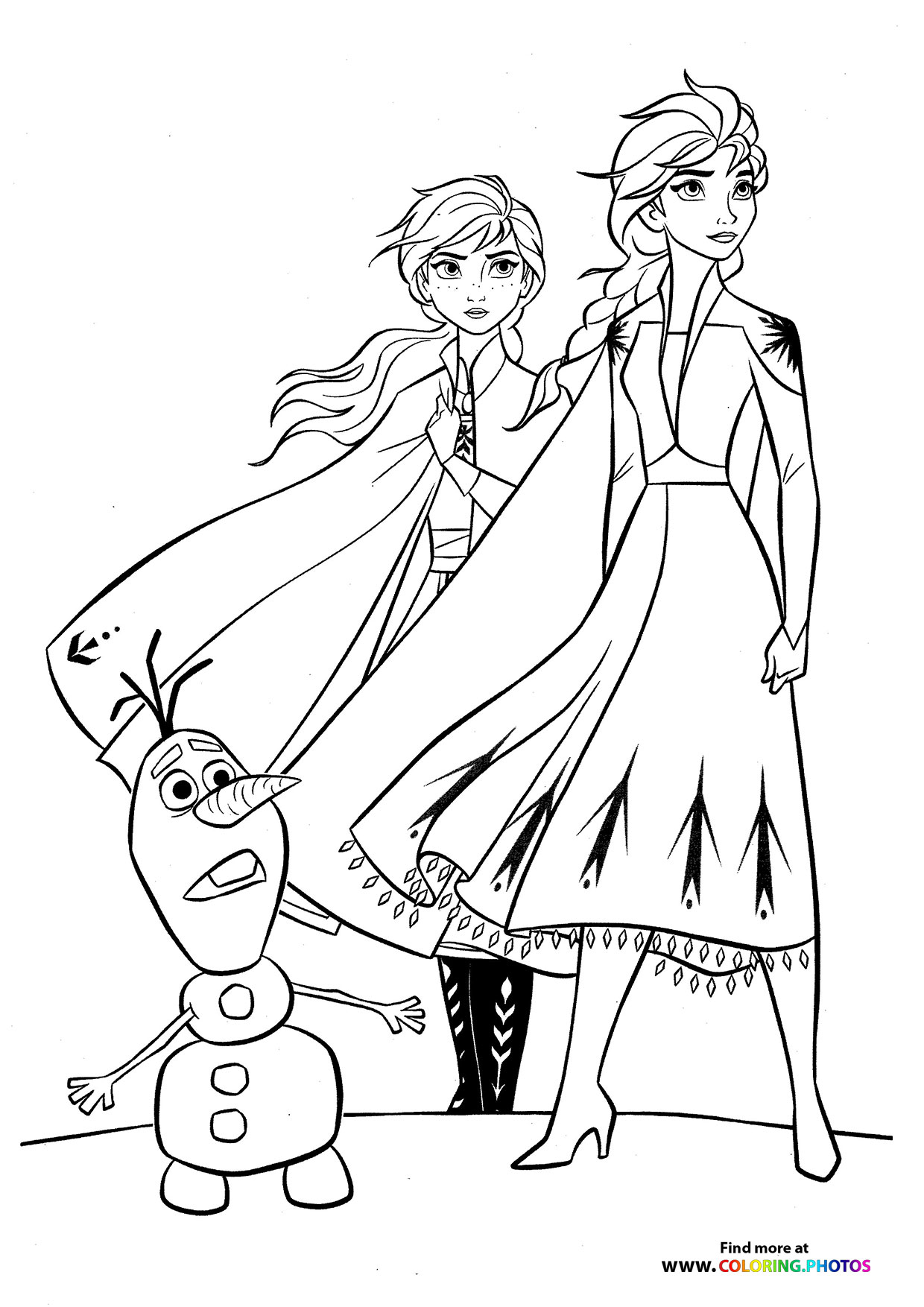Elsa, Anna & Olaf