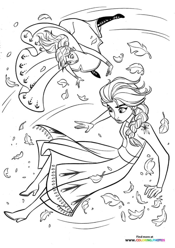Elsa and Anna in the Wind
