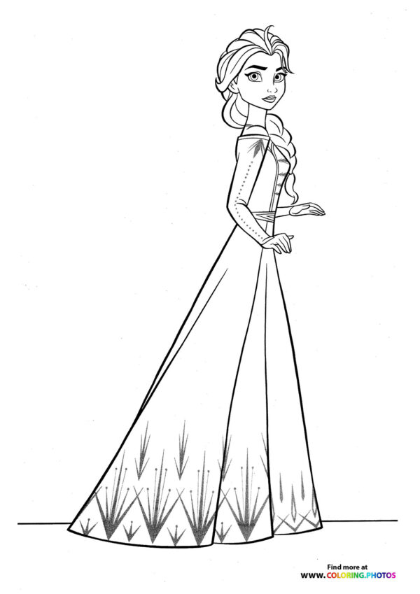 Elsa in a dress