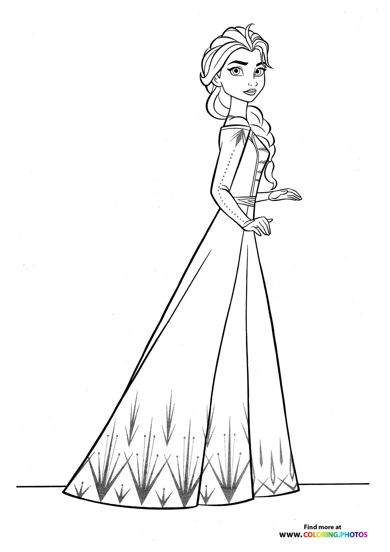 Elsa in a dress