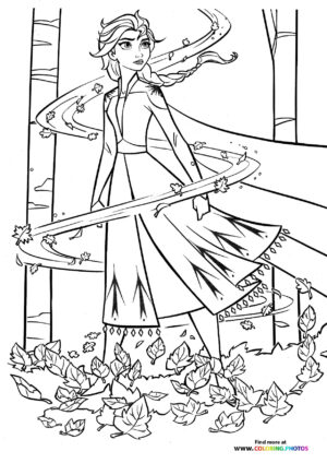 Elsa in magic wind