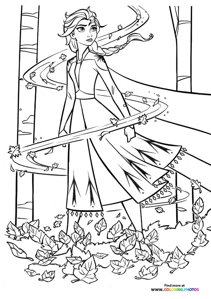Elsa in magic wind