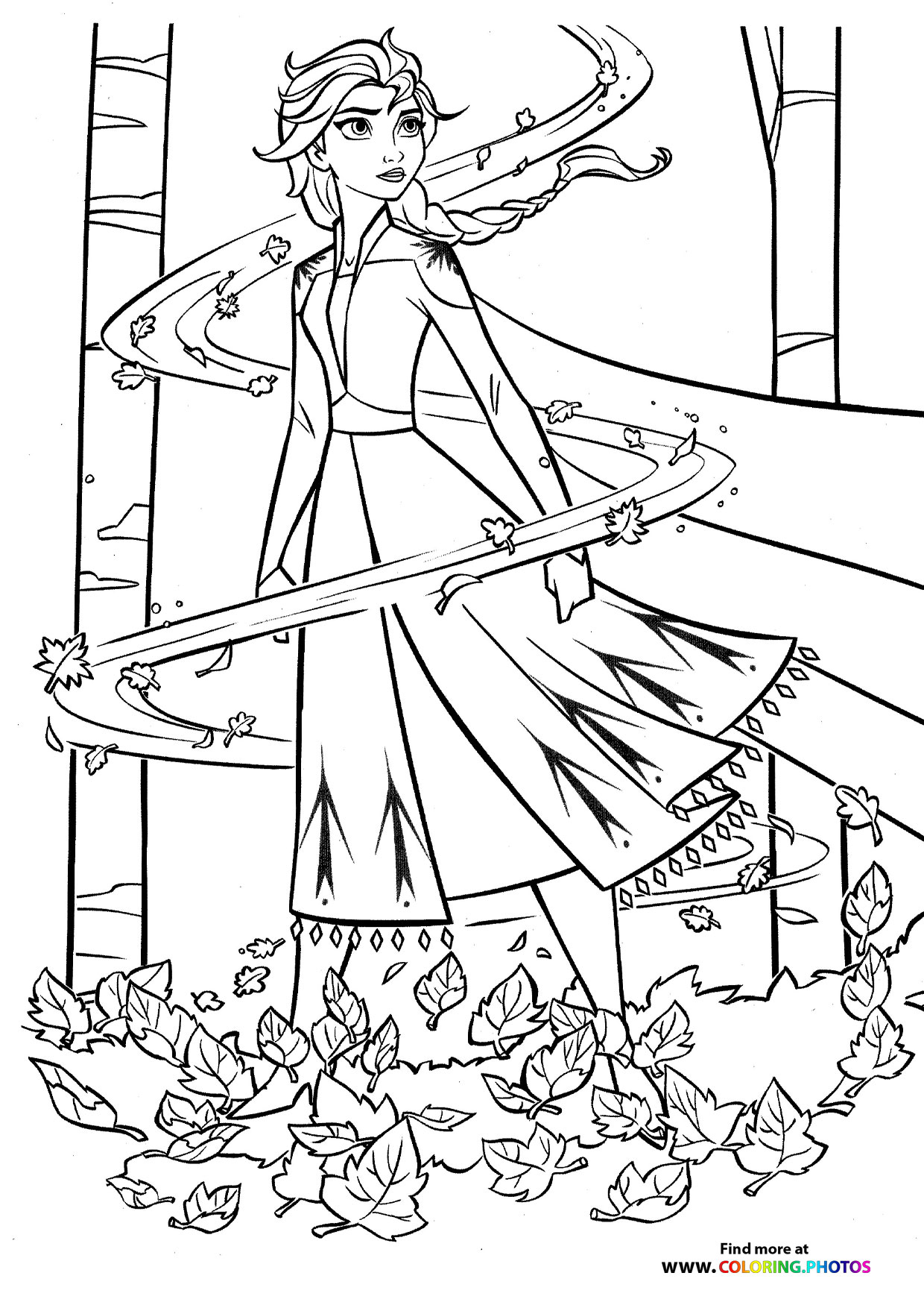Elsa in magic wind