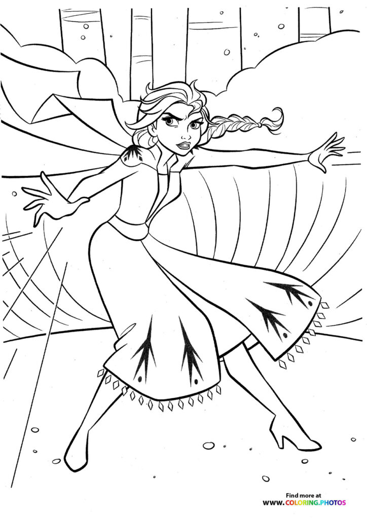Elsa using her magic