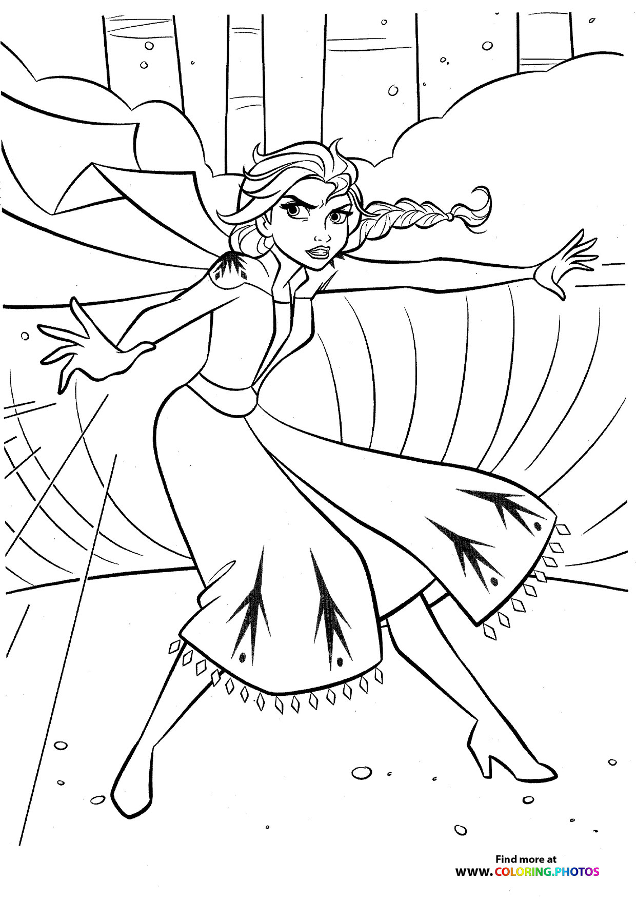 Elsa using her magic