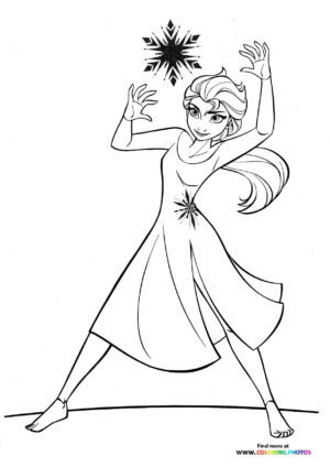 Elsa with a snowflake