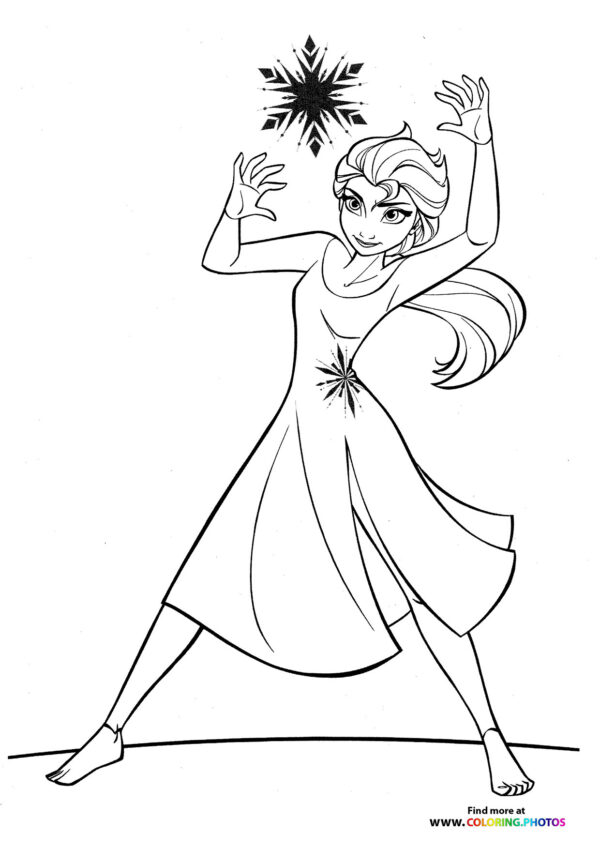 Elsa with a snowflake