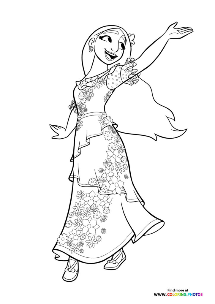 Encanto Isabella coloring page