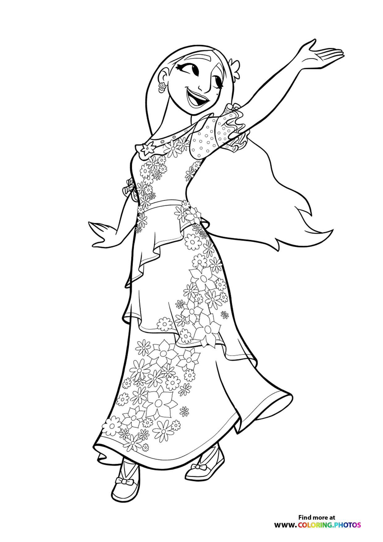 Encanto Isabella coloring page