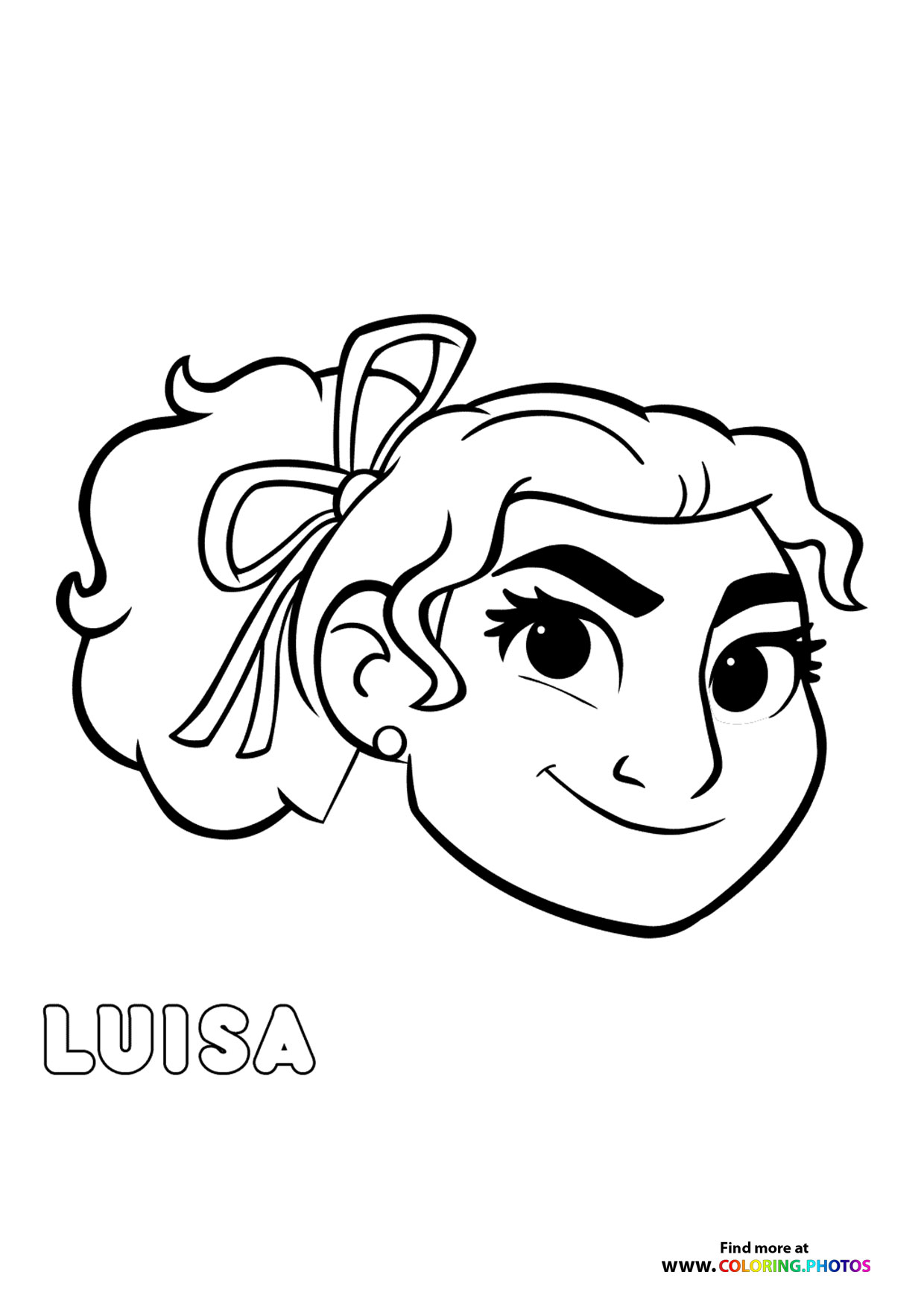 Encanto Luisa coloring page