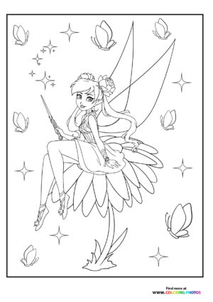 Fairy on flower