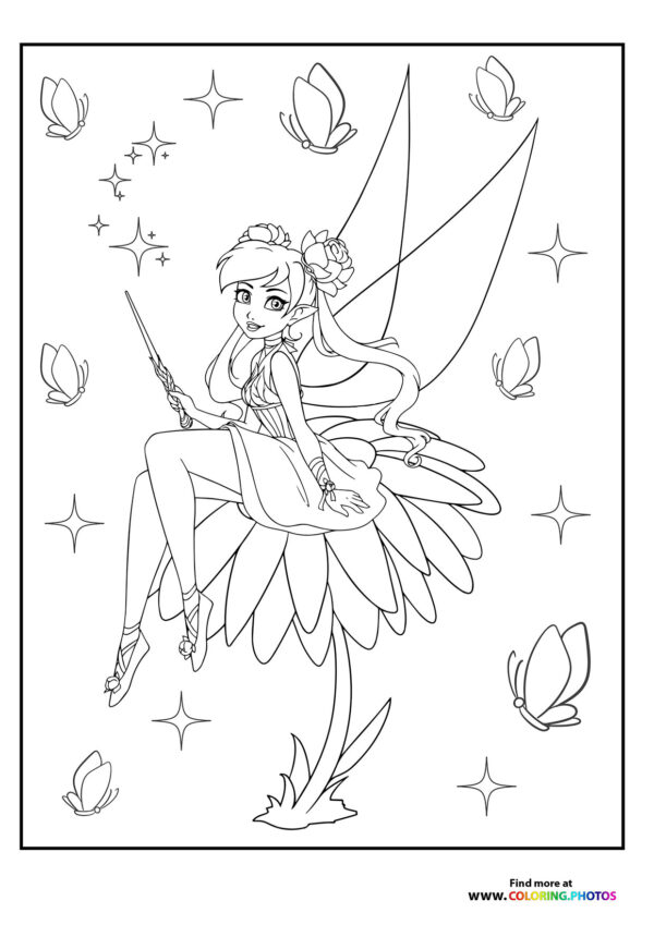 Fairy on flower