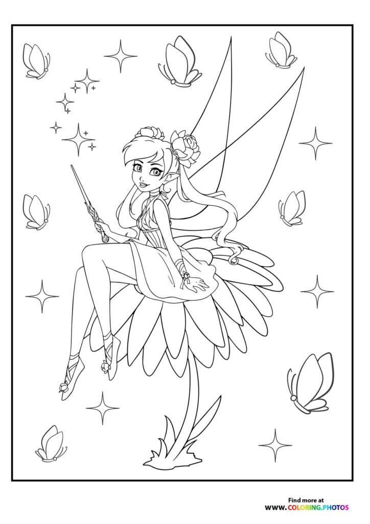 Fairy on flower